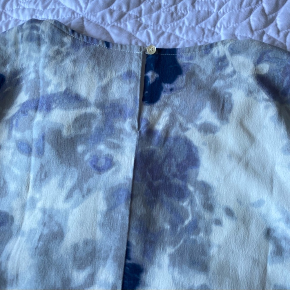 Wilfred Aritzia Short Sleeve Grey Blue White Ice Dye T-Shirt Dress - Picture 8 of 8